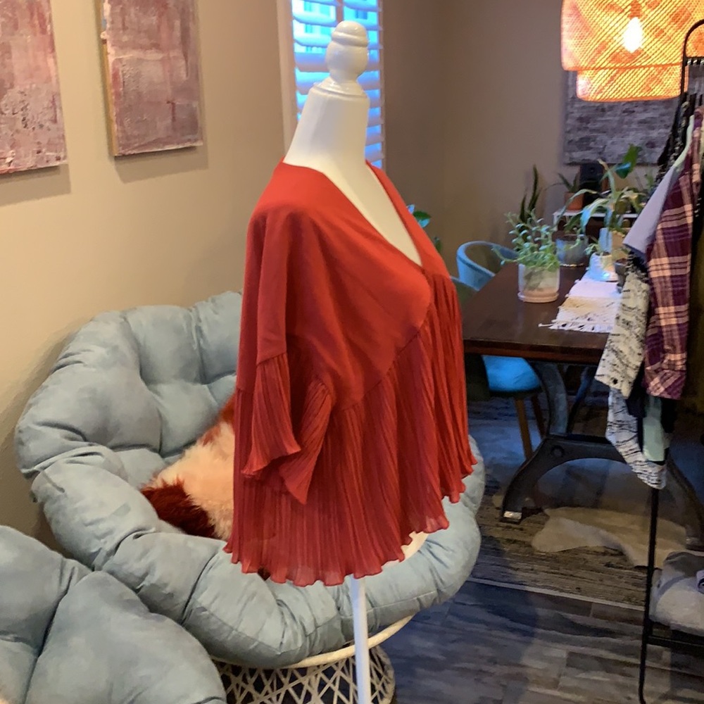 Coral Ruffled Top - Picture 3 of 3